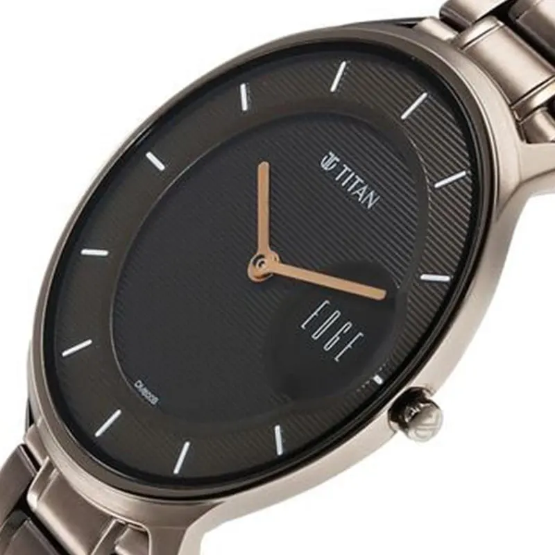 Titan Edge Slim Brown Dial Men’s Watch- 1843QM02